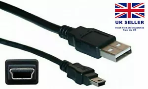 0.5 metros MINI USB Cable Sync & Charge Lead Tipo A a 5 Pin B Cargador GPS del teléfono - Imagen 1 de 4