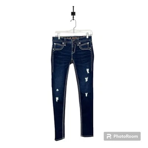Rock Revival Ele Distressed Skinny Jean Size 26 - Picture 1 of 12