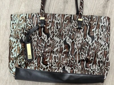 Antonio Melani Leather Animal Print Tote No Wear Pristine Condition - Image 1 of 4