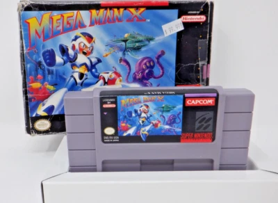 Mega Man X (SNES, Super Nintendo) Cartridge & Box | No Manual - Image 1 of 4