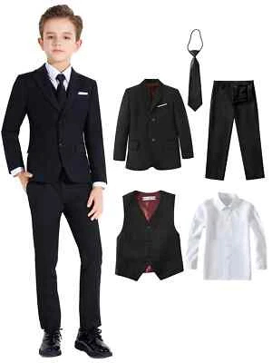 Boys Suits Colorful Formal Suits 5 Piece Slim Dresswear Suit Set School Uniforms - Image 1 of 4