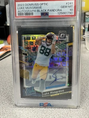 2023 Donruss Optic CASE HIT AUTO Black Pandora Luke Musgrave RC /25 SSP - Image 1 of 2