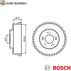 2x BRAKE DRUM 0 986 477 228 FOR KIA CARNIVAL/II HJ3HJ3 2.9L 4cyl CARNIVAL II - Picture 1 of 6