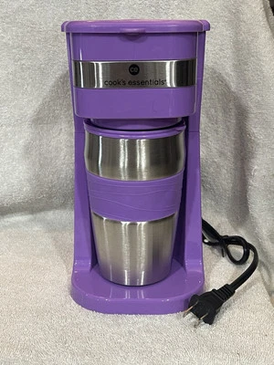 Cook's Essentials Single Serve Coffee Maker w/ Tumbler, Reusable Mesh Filter - Image 1 of 4