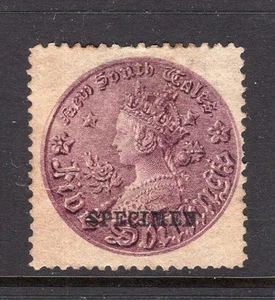 New South Wales 5/- coin stamp overprinted SPECIMEN - Picture 1 of 2