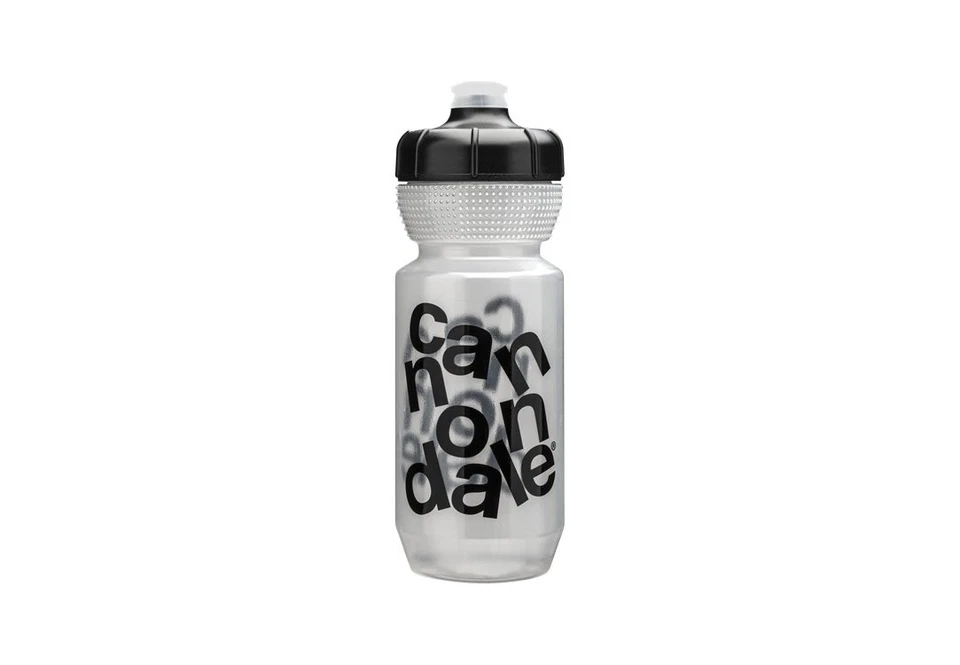 Botella de agua Cannondale Gripper logotipo apilado transparente con negro 600 ml/21 oz CP5302U20 Foto 1 de 1