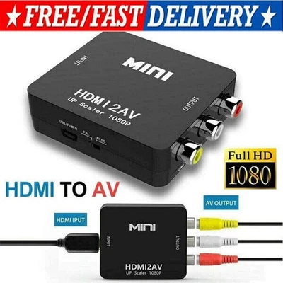 HDMI To RCA AV Adapter Converter Cable CVBS 3RCA 1080P Composite Video Audio - Image 1 of 4
