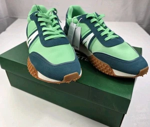 Lacoste L-Spin Deluxe 124 2 SMA Mens Green Textile Lifestyle Sneakers Shoes - Picture 1 of 9
