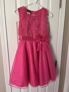 Holiday Hot Pink Girls Dress Size 14-16 - Picture 1 of 3