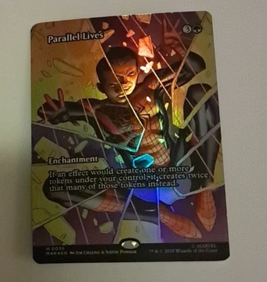Parallel Lives Borderless FOIL NM Marvel Spiderman MAR MTG MAGIC THE GATHERING - Image 1 of 2