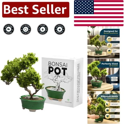 Classy Oval Glazed Ceramic Planter - Revitalize Your Indoor & Outdoor Displays - Image 1 of 4