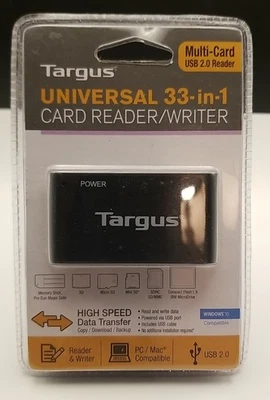 Targus Universal 33-in-1 Card Reader/Writer Multi-Card USB 2.0 Reader TGR-MSR35 - Image 1 of 3