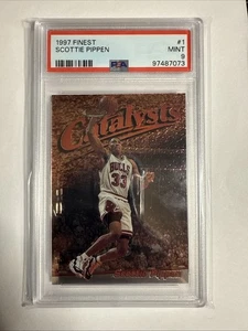 1997-98 Topps Finest Catalyst Scottie Pippen #1 No Protector PSA 9 Pop 23 - Picture 1 of 4