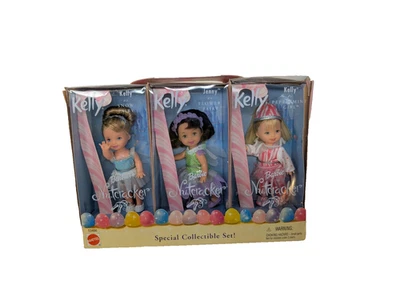 Vintage 2001 Mattel Barbie 3 Kelly Dolls Nutcracker Special Collectible Set NEW - Image 1 of 4