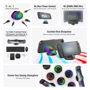 4K TV Output Dock Station Converter with RGB Effects for Nintendo Switch 2 5in1 - Picture 1 of 12