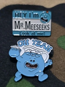 Rick And Morty Im Mr. Meeseeks & Kool Aid Meeseeks Emaille Anstecknadel Hut Anstecker ** - Bild 1 von 2