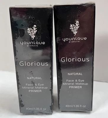 2 imprimaciones de maquillaje facial y de ojos Younique GLORIOUS 1,35 oz / 40 ml NUEVO natural. Foto 1 de 4