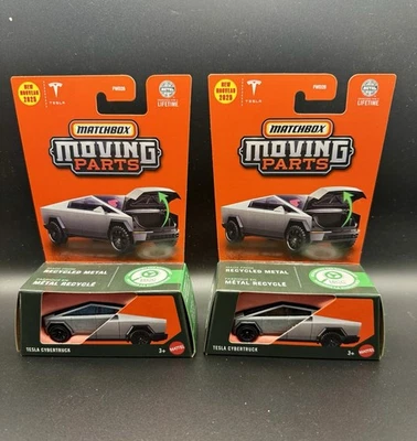 2025 MATCHBOX MOVING PARTS TESLA CYBERTRUCK FWD28 Set of 2 - Image 1 of 4
