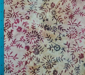 Batik Indonesian 100% cotton - "SCATTERED FLOWERS" x 2m - Picture 1 of 1