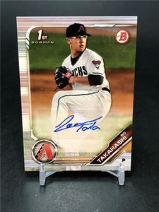 2019 BOWMAN BO TAKAHASHI AUTO 1ST BOWMAN DIAMONDBACKS