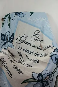 Serenity Prayer Inspirational Woven Throw Recovery Blanket NWT - Picture 1 of 12