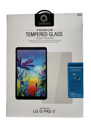 T Mobile Quikcell LG G Pad5 Premium Tempered Glass Screen Protector GP-GPAD5 NEW - Image 1 of 4