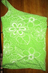 JUSTICE floral green and white tank top for girls size 10 - Picture 1 of 10