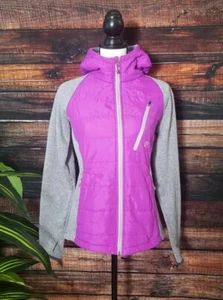 Avalanche Hooded Jacket Size Small Sweatshirt Full Zip Gray Magenta Womens - Picture 1 of 11