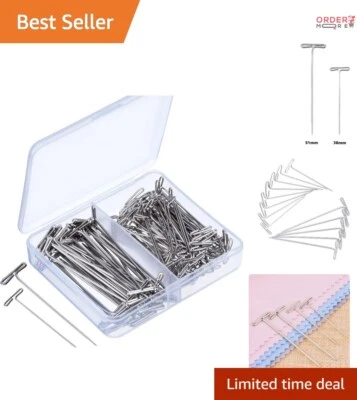 Crafting Essential: 50 pasadores en T de acero inoxidable para costureras y exhibición Foto 1 de 4