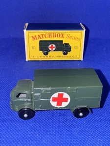 Matchbox Lesney #63 ARMY AMBULANCE Original D Box 1959 - Picture 1 of 9