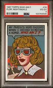 1967 Topps Wer bin ich? #39 Florence Nightingale Unscratched PSA 4 - Bild 1 von 2
