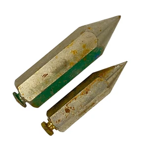 General 790-12 oz Strait-Line 5 oz Hexagon Nickel Plated Steel Plumb Bobs, 2 Pcs - Picture 1 of 12