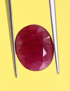 IGI CERTIFIED 4.47 Ct Natural Loose Ruby 11 x 9 mm Purplish Red Color Gemstone - Picture 1 of 16