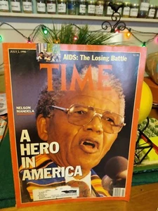 Time Magazine July 2, 1990 Nelson Mandela A Hero in America, Aids - Bild 1 von 2