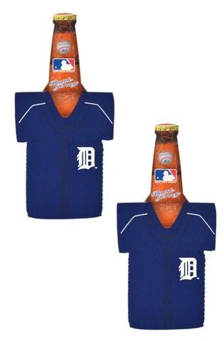 MLB Neoprene Bottle Jersey Cooler Detroit Tigers Set of 2 Cover