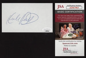 KIRBY PUCKETT SIGNED INDEX CARD JSA CERTIFIED AUTHENTIC AUTOGRAPH BASEBALL HOF - Picture 1 of 2