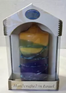 Safed Candles 2" x 4" Stumpenkerze Mehrfarbig Handarbeit in Israel - Bild 1 von 11