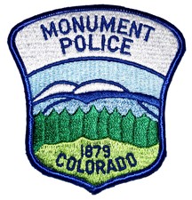 Monumento Colorado CO Xerife POLÍCIA Patch Mountain Lake Evergreen Trees ~