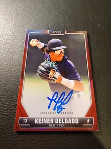 2024 Pulse Baseball-Keiner Delgado Red Auto #'D 82/99 New York Yankees - Picture 1 of 2