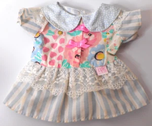 Abito Cavolo Patch Bambini Multicolore Pizzo Floreale Righe Pois 7 3/8" Alto - Foto 1 di 6