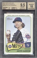 2014 TOPPS HERITAGE BASEBALL REAL ONE AUTOGRAPHS JACOB DEGROM BGS 9.5 W 10 AUTO