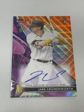 2021 Topps Finest Jake Cronenworth Orange Wave Rookie Autograph #19/25 #FA-JC 