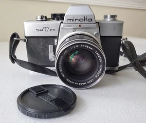 Vtg Minolta SRT 101 35mm Camera 35mm w f2.8 Lens - Picture 1 of 11