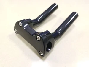 6" Black Pullback Handlebar Riser Top Clamp Fit For Harley Softail Sportster XLH - Picture 1 of 5