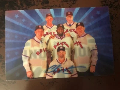 Chipper Jones Atlanta Braves Autographed Hologram Induction Cooperstown Postcard - Image 1 of 4
