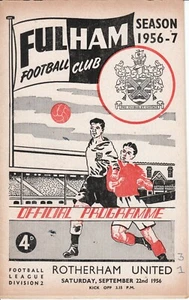 Fulham v Rotherham United 22 September 1956 Division 2 Football Programme - Picture 1 of 2