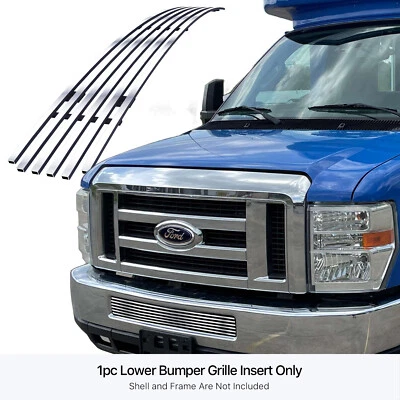 Se adapta a Ford Econoline/E-Series 2008-2014 rejilla de billet inferior de acero inoxidable cromada Foto 1 de 4