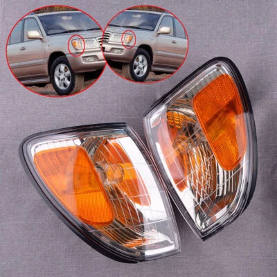 For Toyota Land CruIser LX470 1998-2007 Front Turn Signal Light Corner Lamp 2Pcs Foto 1 de 3