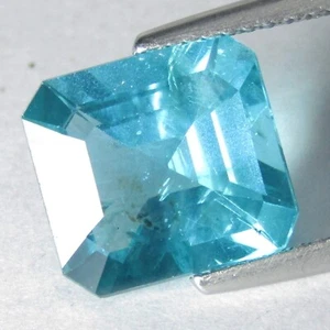 Piedra preciosa suelta corte esmeralda 10,8x10x6 mm apatita verde menta natural de disparo de 4,85 quilates - Imagen 1 de 4