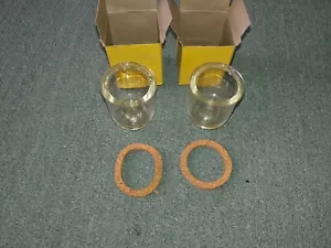 Vintage Pair GM Glass Fuel Filter Bowl 1936 And Earlier #854004 - Picture 1 of 5